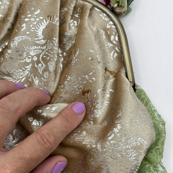 Vintage Malina Victorian Style Laced handbag Clutch BRIDGERTON Style - Picture 9 of 11